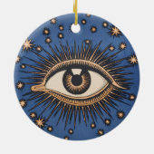 Eye Stars Moon Celestial Nouveau Keramik Ornament (Hinten)