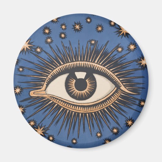 Eye Stars Moon Celestial Nouveau Magnet (Vorne)