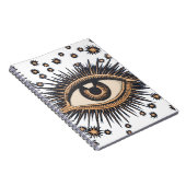 Eye Stars Moon Celestial Nouveau Notizblock (Rechte Seite)