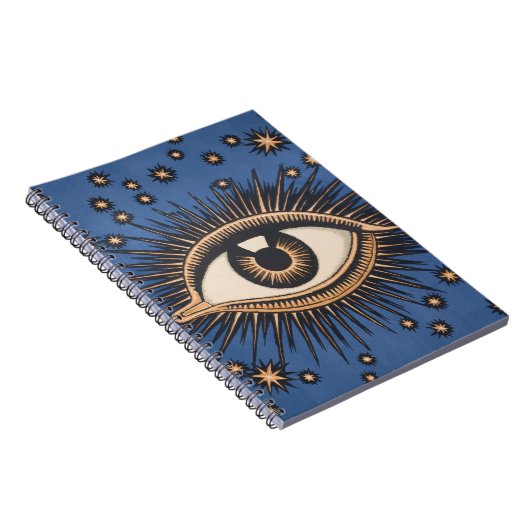 Eye Stars Moon Celestial Nouveau Notizblock (Rechte Seite)