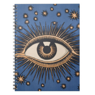 Eye Stars Moon Celestial Nouveau Notizblock