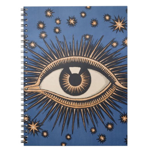 Eye Stars Moon Celestial Nouveau Notizblock (Vorderseite)