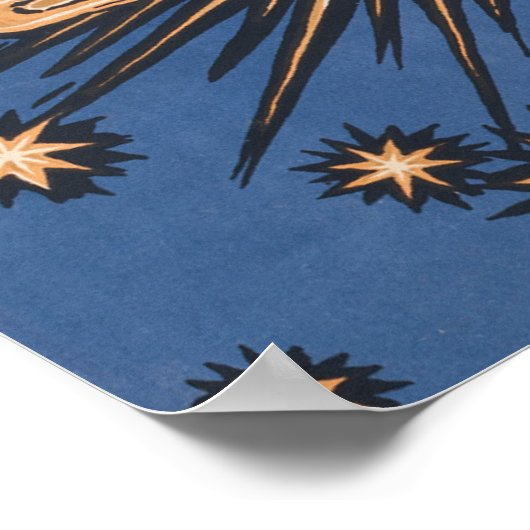 Eye Stars Moon Celestial Nouveau Poster (Ecke)