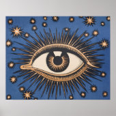 Eye Stars Moon Celestial Nouveau Poster (Vorne)