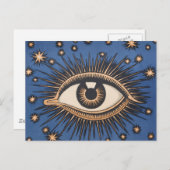 Eye Stars Moon Celestial Nouveau Postkarte (Vorne/Hinten)
