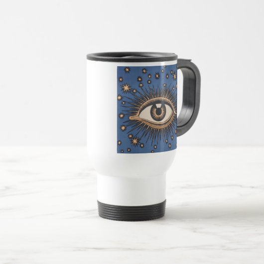Eye Stars Moon Celestial Nouveau Reisebecher (VorderseiteRechts)