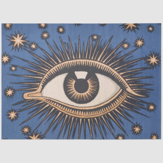 Eye Stars Moon Celestial Nouveau Seidenpapier (Vorderseite)