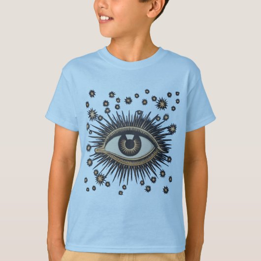 Eye Stars Moon Celestial Nouveau T-Shirt (Vorderseite)