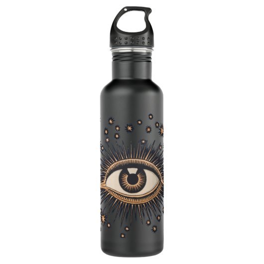 Eye Stars Moon Celestial Nouveau Trinkflasche (Vorderseite)