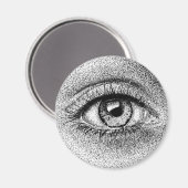 Eye Study Ink Zeichnend Magnet (Vorderseite/Rückseite)