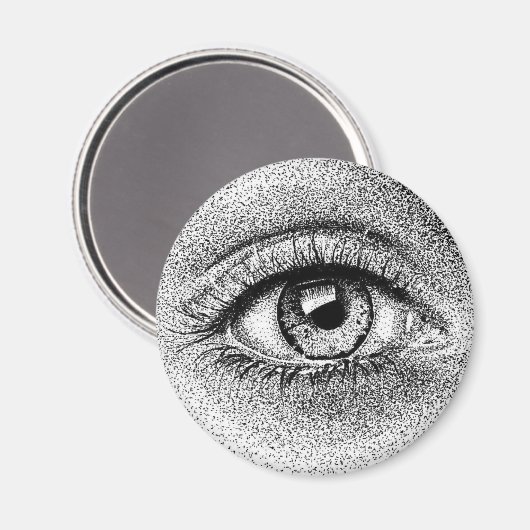 Eye Study Ink Zeichnend Magnet (Vorderseite/Rückseite)