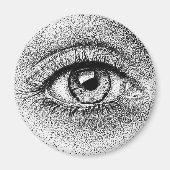 Eye Study Ink Zeichnend Magnet (Vorne)