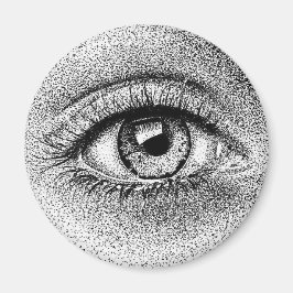 Eye Study Ink Zeichnend Magnet