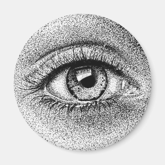 Eye Study Ink Zeichnend Magnet (Vorne)