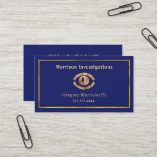 Eye Symbol Private Investigation Business Card Visitenkarte