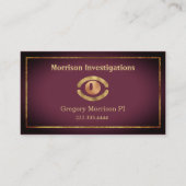 Eye Symbol Private Investigation Business Card Visitenkarte (Vorderseite)