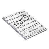 Eye Test Chart and Specs Personalised Optician Notizblock (Rechte Seite)