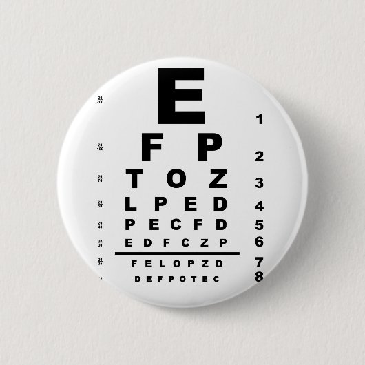 Eye Test Chart Button (Vorderseite)