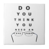 Eye Test Chart Fliese (Vorderseite)