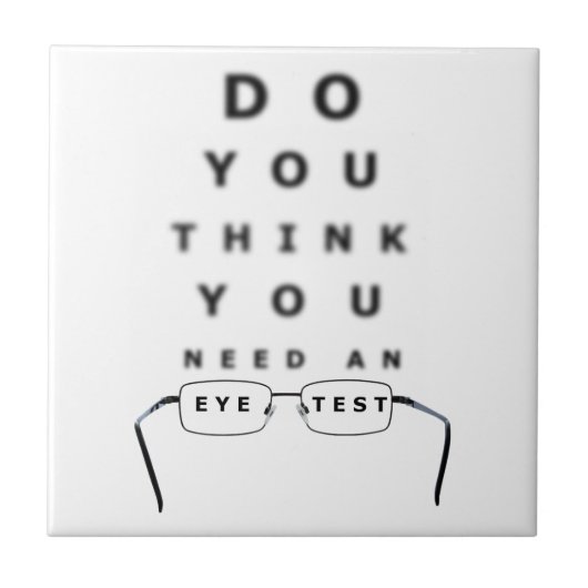 Eye Test Chart Fliese (Vorderseite)