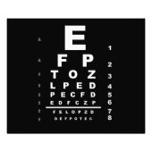Eye Test Chart Fotodruck (Vorne)