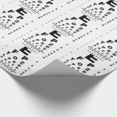 Eye Test Chart Geschenkpapier (Ecke)