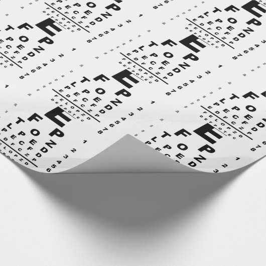 Eye Test Chart Geschenkpapier (Ecke)