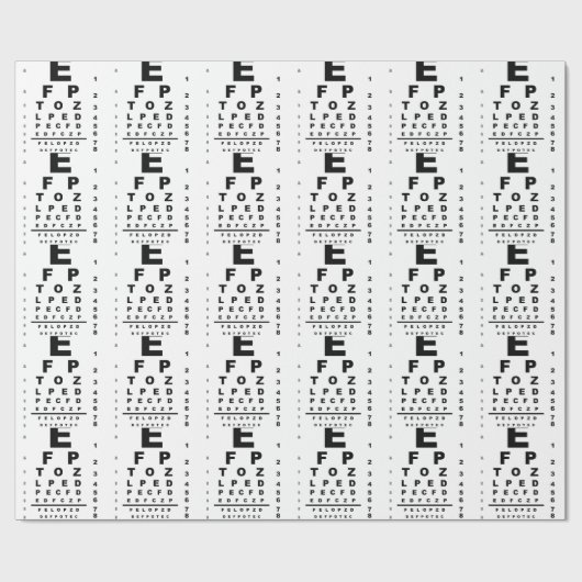 Eye Test Chart Geschenkpapier (Flach)