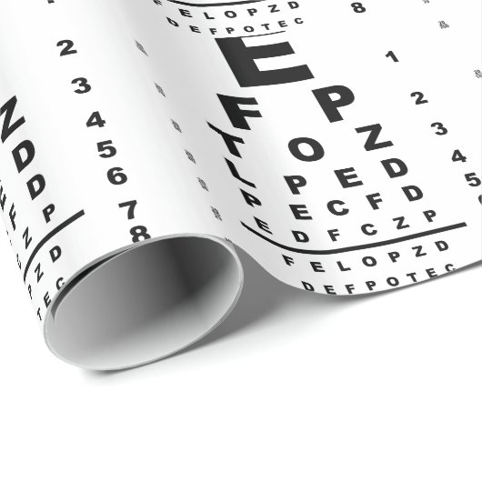 Eye Test Chart Geschenkpapier (Rolleneckpunkt)