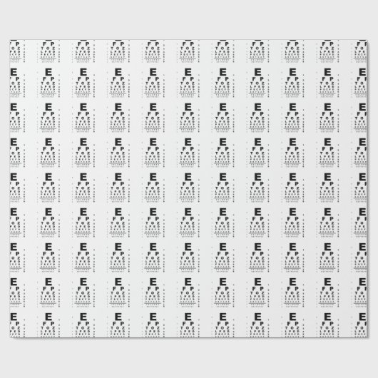 Eye Test Chart Geschenkpapier (Flach)
