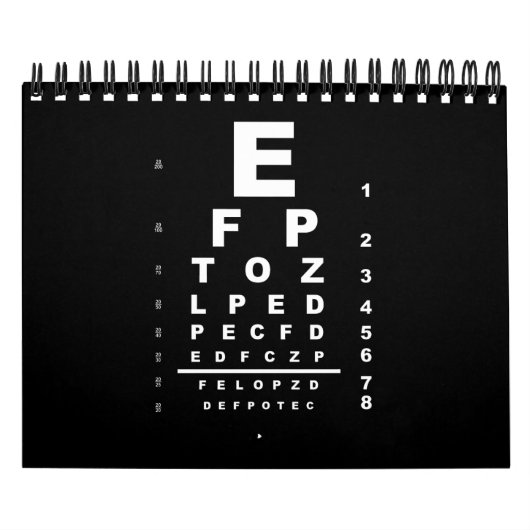 Eye Test Chart Kalender (Titelbild)