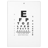 Eye Test Chart Klemmbrett (Rückseite)