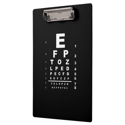 Eye Test Chart Klemmbrett (Links)