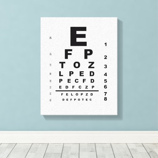 Eye Test Chart Leinwanddruck (Insitu (Holzboden))