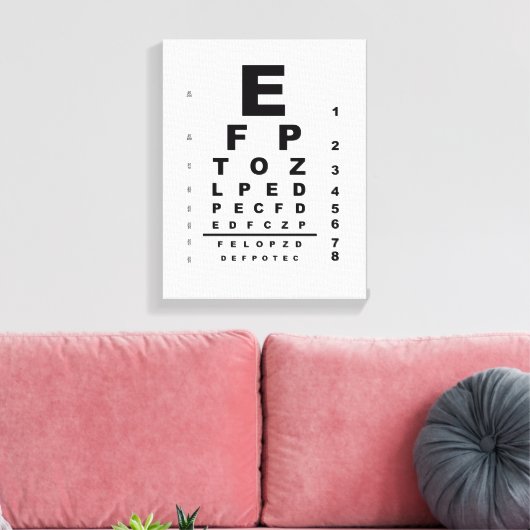 Eye Test Chart Leinwanddruck (Insitu (Wohnzimmer))