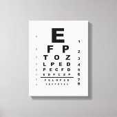 Eye Test Chart Leinwanddruck (Vorderseite)