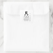 Eye Test Chart Quadratischer Aufkleber (Tasche)