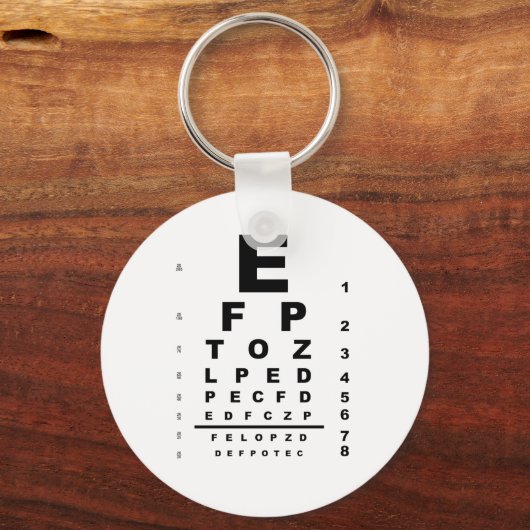 Eye Test Chart Schlüsselanhänger (Vorderseite)
