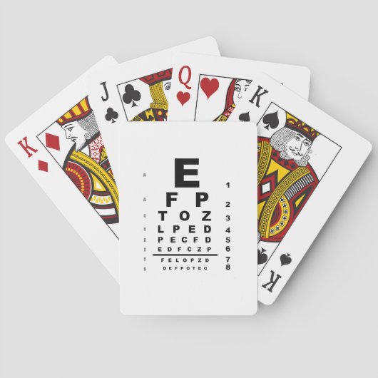 Eye Test Chart Spielkarten (Rückseite)