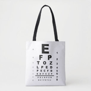Eye Test Chart Tasche