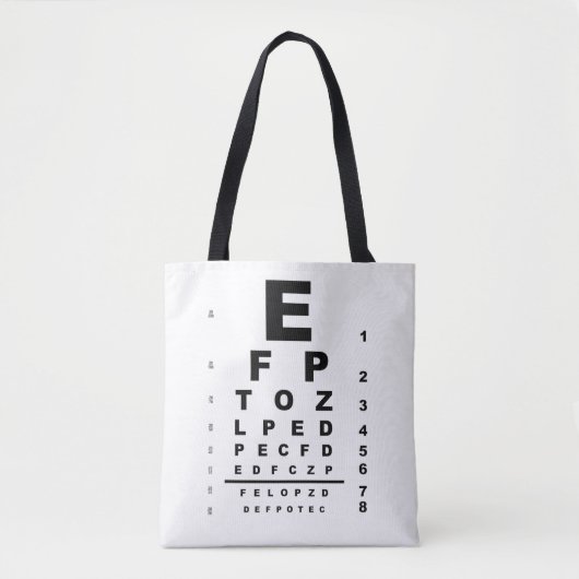 Eye Test Chart Tasche (Vorderseite)