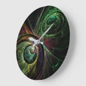 Eye to Eye Abstract Art Round Große Wanduhr (Winkel)