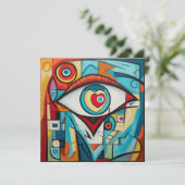 Eye Valentine Liebe Kunst, Dichtung und Musik Karte (Stehend Vorderseite)