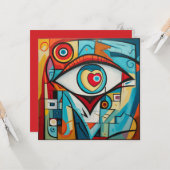 Eye Valentine Liebe Kunst, Dichtung und Musik Karte (Vorderseite/Rückseite Beispiel)