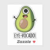 Eye-vocado Funny Avocado Pun Aufkleber (Blatt)