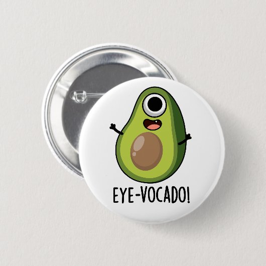 Eye-vocado Funny Avocado Pun Button (Vorne & Hinten)