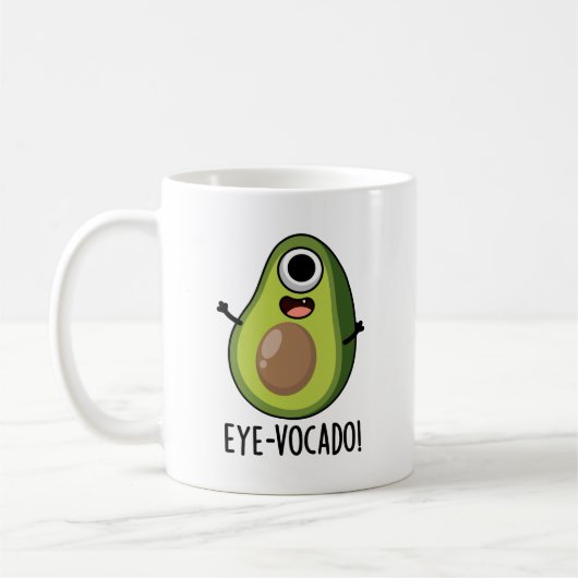 Eye-vocado Funny Avocado Pun Kaffeetasse (Links)