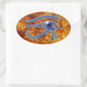 EYE VON HORUS Wadjet ägyptische Kunstkleber Ovaler Aufkleber (Tasche)