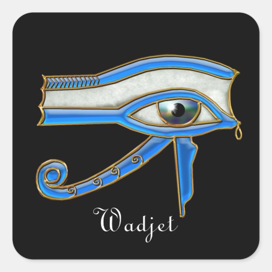 EYE VON HORUS Wadjet ägyptische Kunstkleber Quadratischer Aufkleber (Vorderseite)