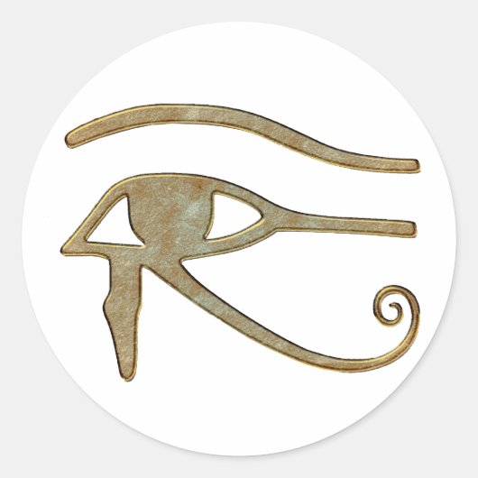 EYE VON HORUS Wadjet ägyptische Kunstkleber Runder Aufkleber (Vorderseite)